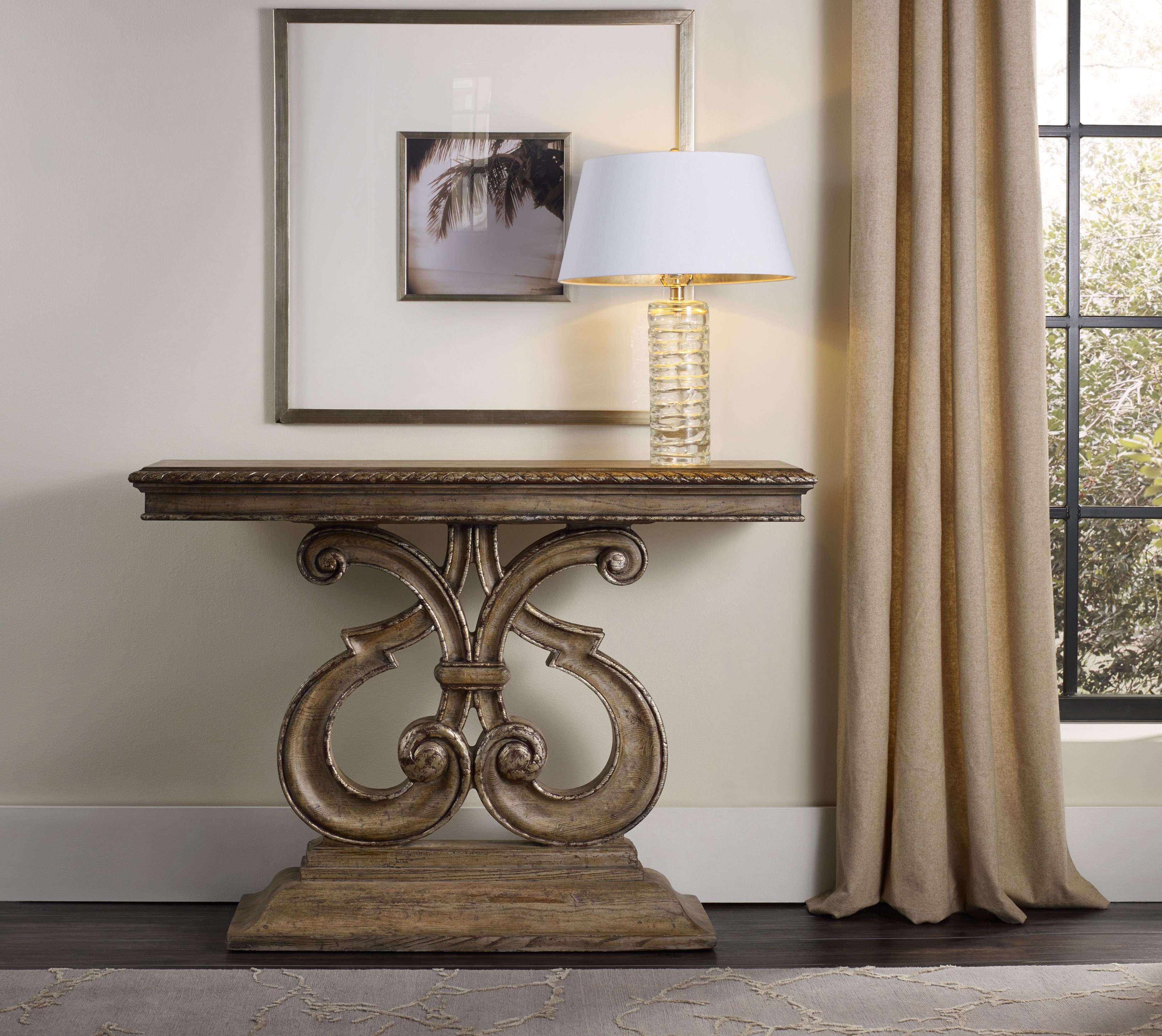 Hooker Furniture Solana Console Table with Shapely Pedestal Base ...